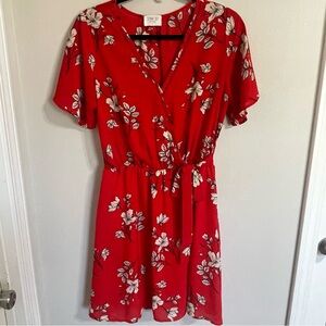 Sienna Sky Size medium Floral Red Dress